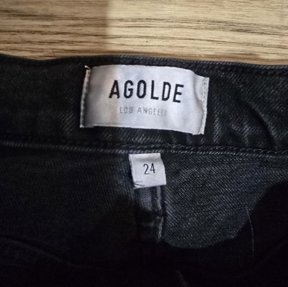 Agolde black slim straight jeans - Picture 3 of 5
